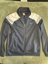Nike The Athletic Dept Men's XL Gray/White Full-Zip Track Jacket Pockets