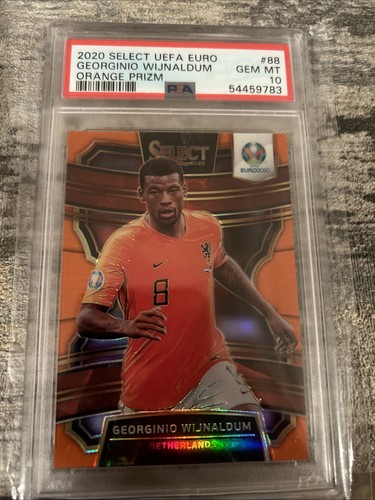 2020 PSA 10 GEM MINT UEFA EUROP GEORGINIO WIJNALDUM ORANGE PRIZM #88 PSA 10