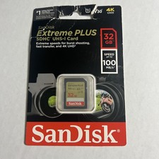 New SanDisk Extreme PLUS 32GB SDHX UHS-I Card SDSDXWT-032G-ANCIN 100 MB/S