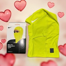 Nike Pro Hyperwarm Hood Balaclava Volt Yellow Therma-FIT Football New