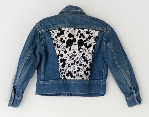 Vintage Kid’s Lee Denim Jacket Made in USA w/ Vtg Mickey Mouse Size 6 - Picture 3 of 4