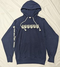 Vintage Four Walls West Fresno CA Gym Hoodie Navy Blue USA Made Masonaction