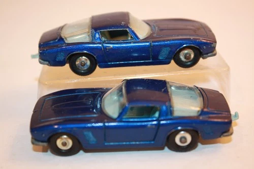 2 Vintage 1968 - 1969 Matchbox Lesney Iso Grifo #14 Cars ( Silver Disc Wheels )