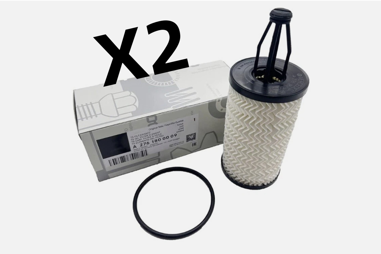 2x MERCEDES Genuine C CL CLS E GL GLC GLE GLK ML R S Engine Oil Filter Kit