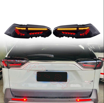 For Toyota Rav4 2019-2022 Smoke Black LED Rear Lamps Taillights