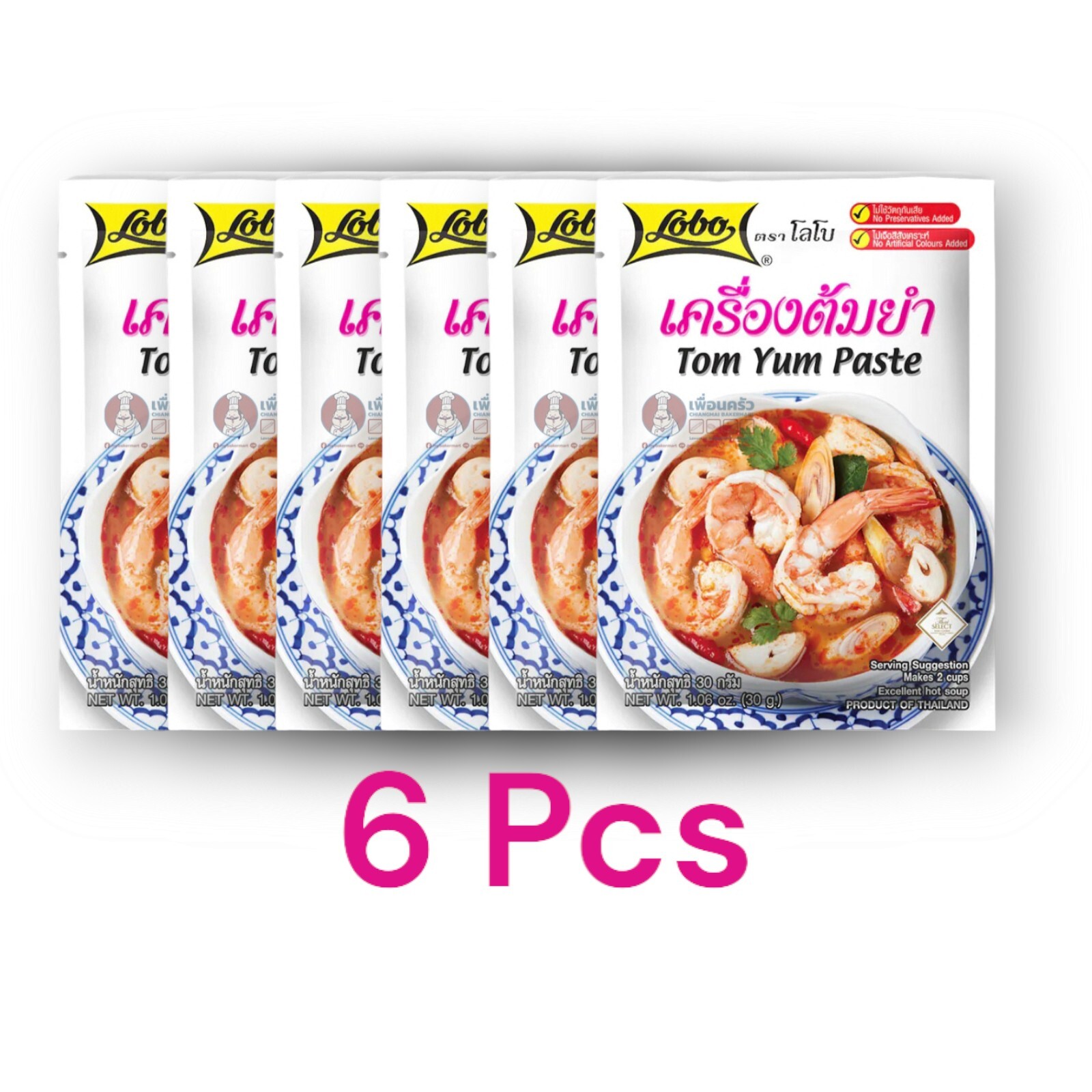 Tom Yam Kung Pasta tailandesa caliente sopa picante cocinero tailandés curry x6