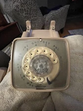 G. T. E. Automatic Electric Company Monophone Rotary Telephone Ivory  Cream