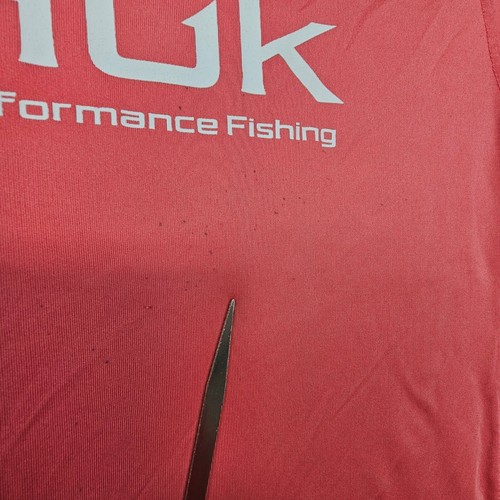 Huk Performance Fishing Long Sleeve Shirt Youth Size YL Coral Pink Breathable - Picture 8 of 10