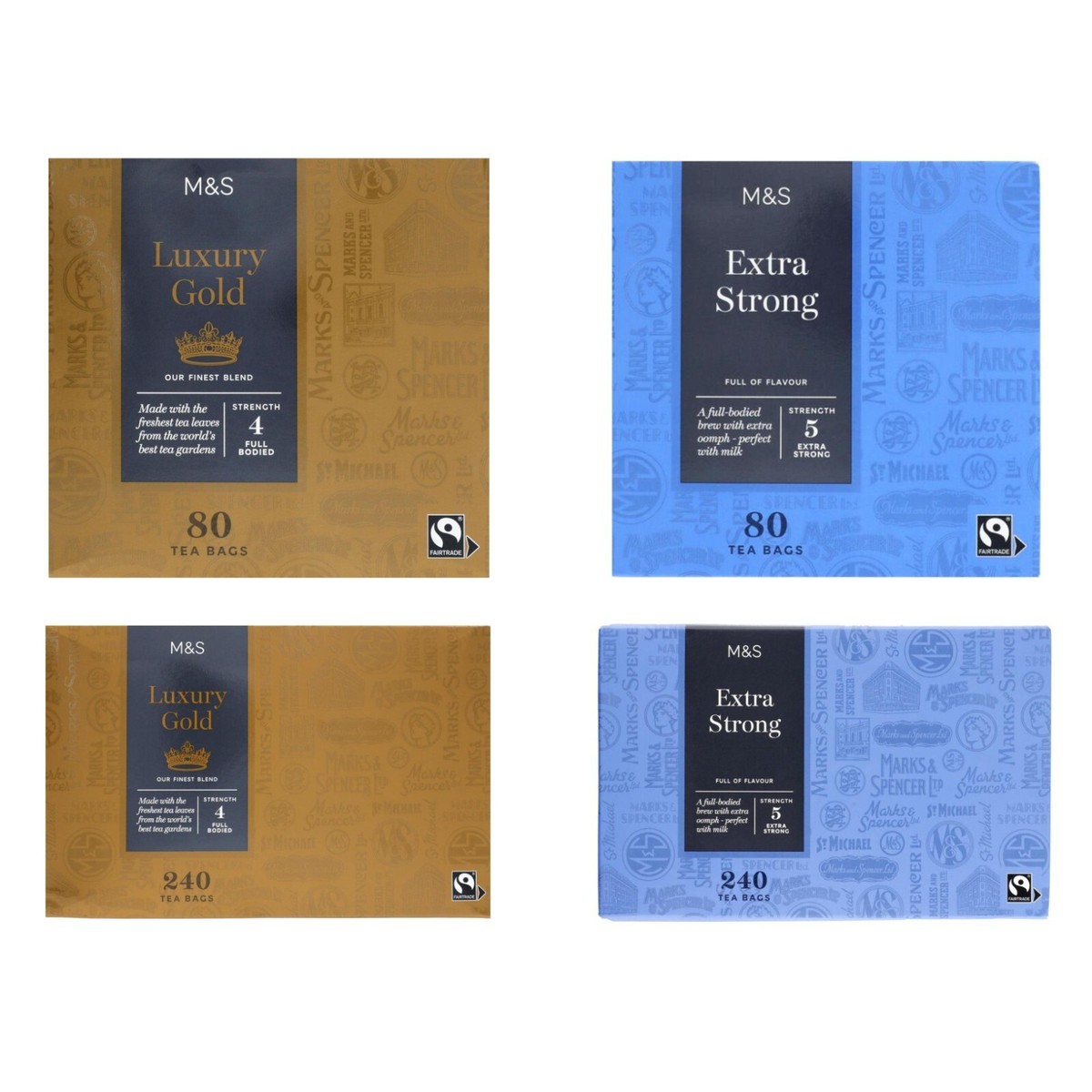 M&S　 紅茶　LuxuryGold 　&　English Breakfast M&S Tea Selection English Breakfast Luxury Gold