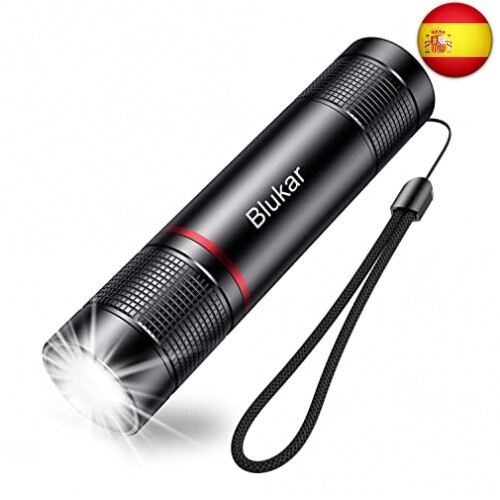 Blukar Linterna LED Recargable, 2000L Super Brillante Linternas Led con 4