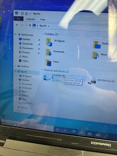 Compaq CQ57 Intel Celeron B800 @1.5 GHz 2GB RAM 320GB HDD WIN 10 Pro w/ charger! - Picture 3 of 11