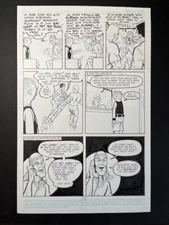 THE 3 GEEKS original Art! Signed by Writer/Artist/Creator Rich Koslowski!