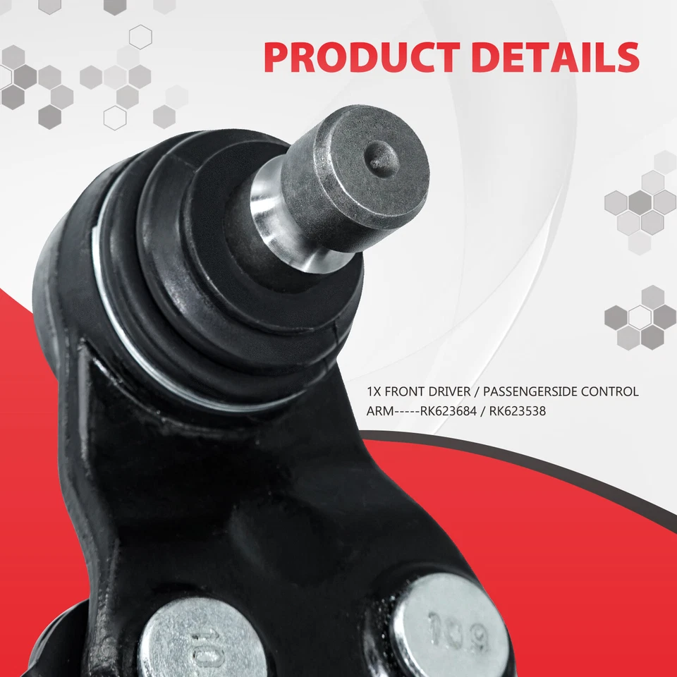 Kit de brazo de control delantero de 6 piezas con varilla de amarre de rótula para Hyundai Santa Fe 2013-2018 Foto 4 de 4