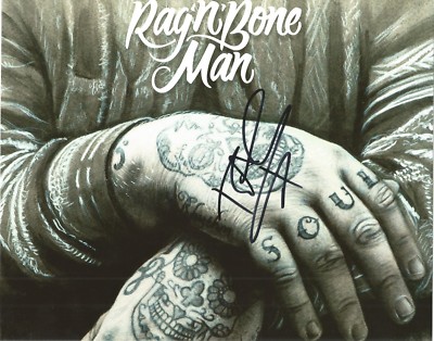 MUSIC: RAG 'N' BONE MAN SIGNED 10x8 PHOTO+COA *HUMAN* *BE THE MAN