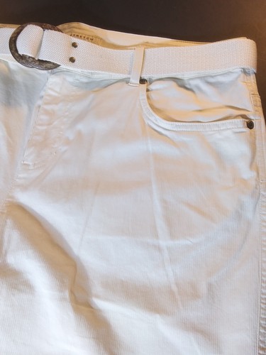 NWOT Jones New York Sport Stretch Capris Matching Belt Women Size 10 Ivory 33x15 - Picture 5 of 12