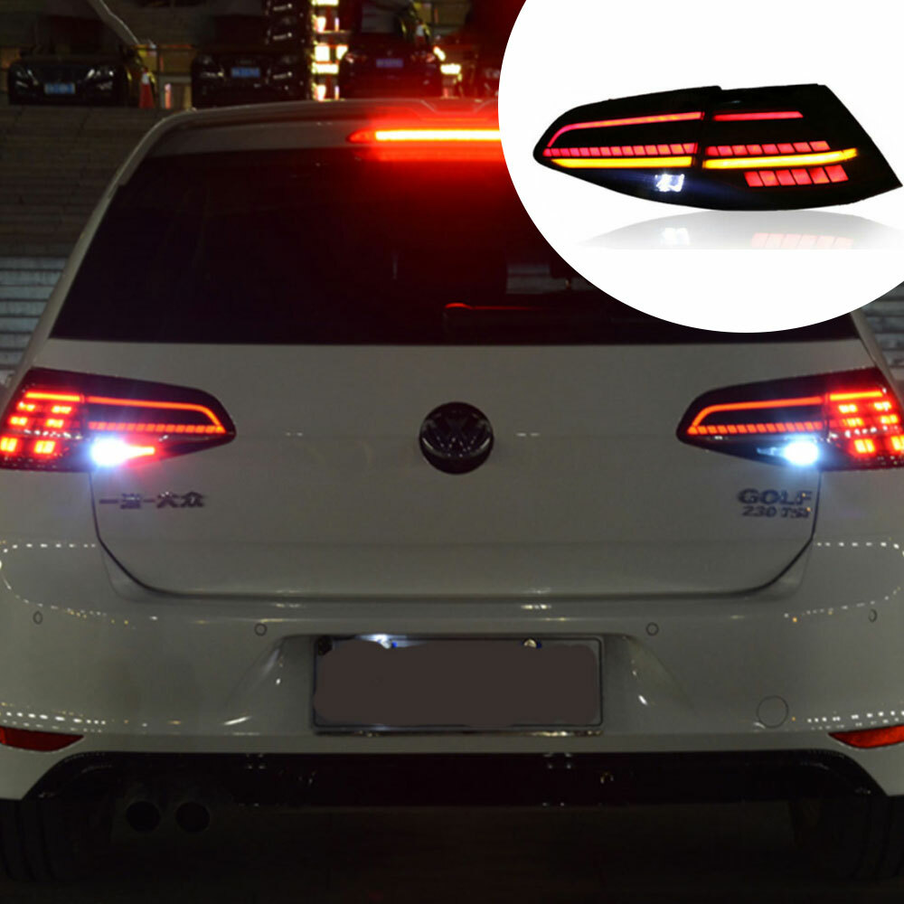 Tail lights Assembly For VW Golf 7 14-19 Dark/Red Turn
