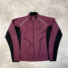 Asics Track Jacket Womens Y2k Full-zip Windbreaker, Purple, Small