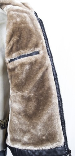 MONTONE MARKUP IN ECO PELLE INTERNO PELLICCIA CHIUSURA ZIP COLLETTO BASSO NERO - Foto 5 di 5