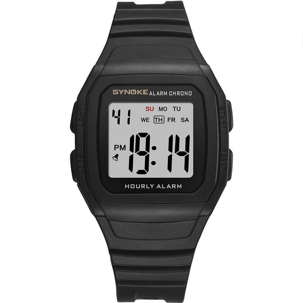 Trendy Shockproof Waterproof Multifunctional Sports Electronic Watch with PU Str