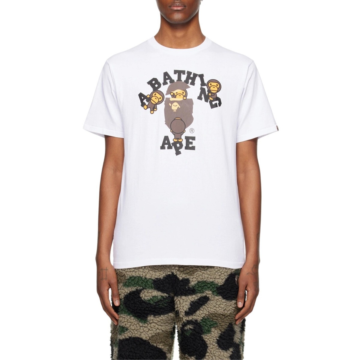 A Bathing Ape College Milo Tee Mens Style Bape-cmt