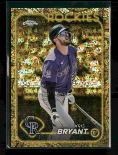 Kris Bryant 2024 Topps Chrome Gilded Gold Mini Diamonds 18/50 [don26