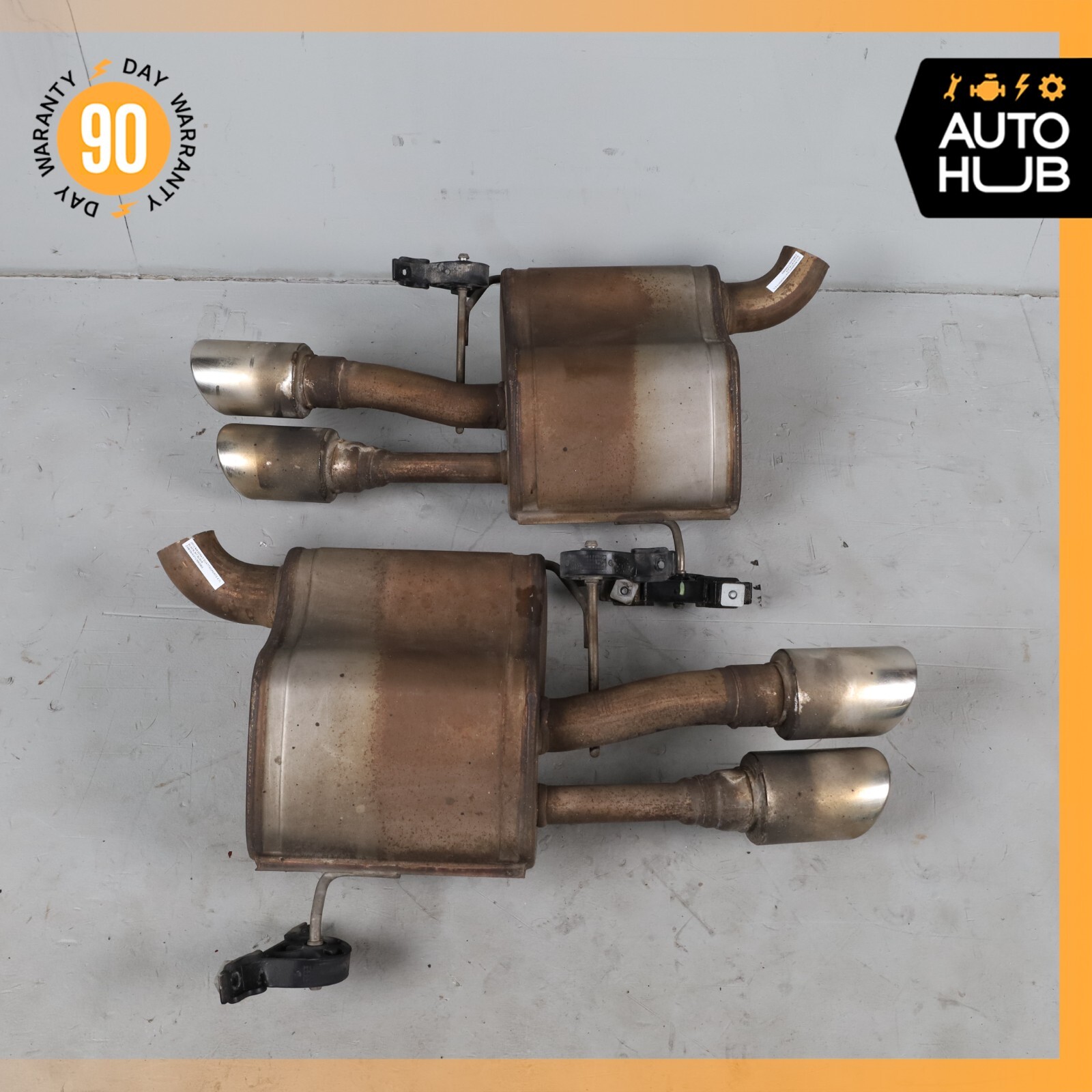 Maserati Quattroporte M139 Exhaust Mufflers Dual Tips Left & Right Side Set 68k