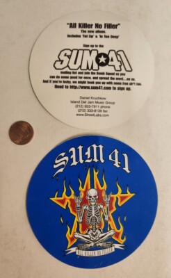 Sum 41 2001 All Killer No Filler Promotional Sticker Flawless New Old Stock