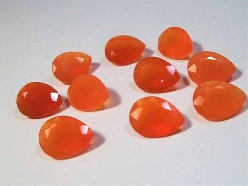 Natural Carnelian Pear Shape Faceted Cut Loose Gemstone 3x5mm-18x25mm - Picture 4 of 9