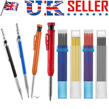 Deep Hole Solid Carpenter Pencil Marker Woodworking Marking Mechanical 40pcs
