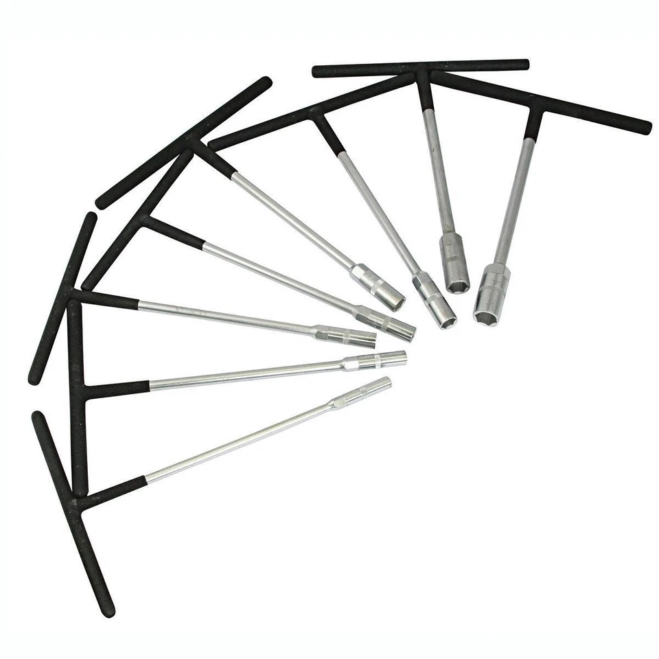 NEW T-BAR SOCKET SPANNERS RUBBER HANDLE FOR EXTRA GRIP SINGLE OR COMPLETE SET