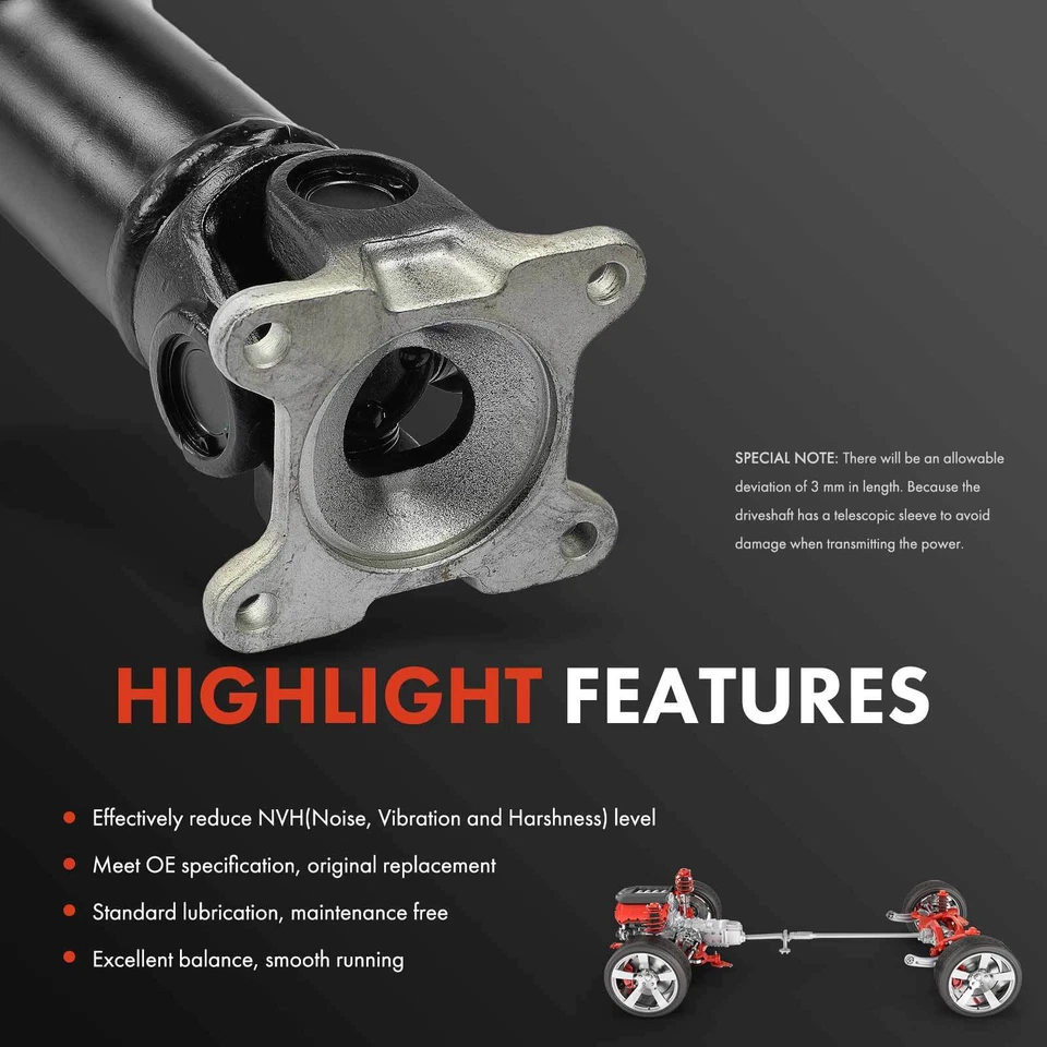 Conjunto de eje de transmisión para Mercedes-Benz Freightliner Sprinter 2500 3500 2,1 L trasero Foto 4 de 4