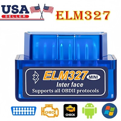 OBD2 Car Bluetooth Scanner Code Reader OBDII ELM 327 Read Tool Interface Auto US