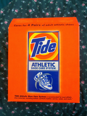 Athletic Shoe Care System Tide cleans soften freshen 4 pair adult sneakers 8 kid