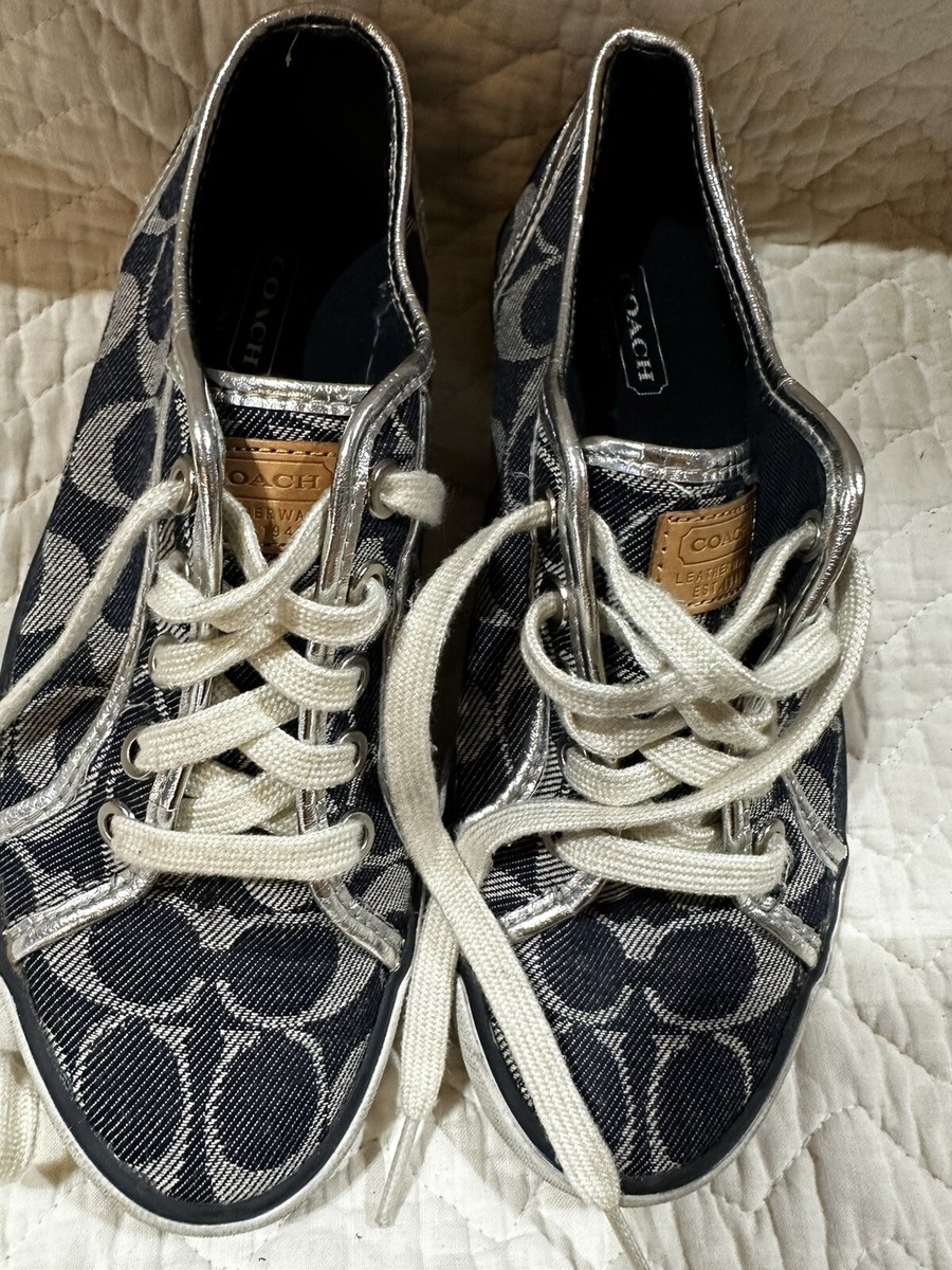 Coach Denim Womens Size Denim Signature C Monogram Canvas