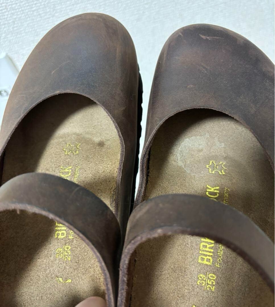 BIRKENSTOCK Mantova Flat Strap Shoes Dark Brown Habana BIRKENSTOCK Mantova Flat Strap Shoes Dark Brown Habana