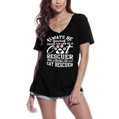 Damen Grafik T-Shirt V-Ausschnitt Sei immer du selbst es sei denn du kannst ein