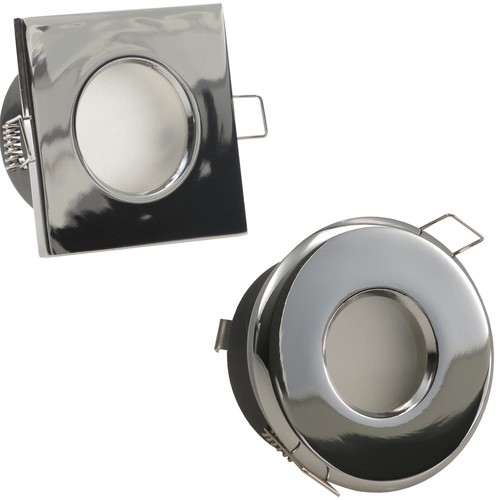 LEDANDO 3er IP65 LED Einbaustrahler Set Chrom Mit LED GU10