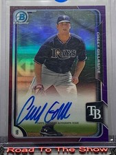 2015 Bowman Chrome Casey Gillaspie Purple Refractor Auto /250 #BCAP-CG Baseball