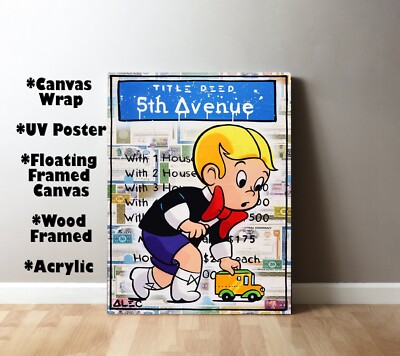 Alec Monopoly - 5th Ave Art Print | Mounted Canvas | Framed | Poster |Acrylic