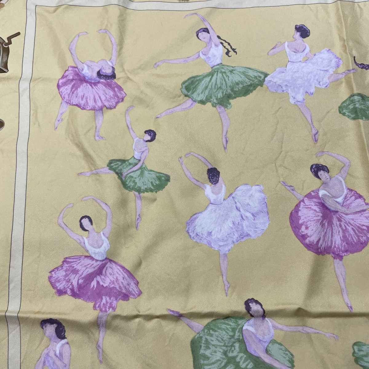 HERMES Carre 90 La Dance Ballet Dancer Ballerina Scarf Silk 100