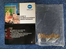 Minolta SLR System Guide Lot 2 booklets Vtg Japan 64 pg Products Lens Resource
