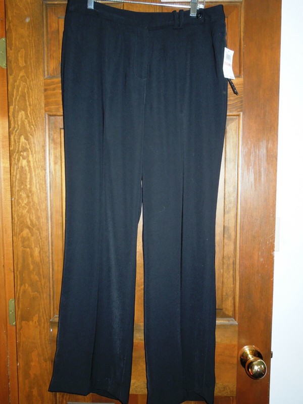 Ladies NWT Perry Ellis Size 10 Black Pants Slacks Trousers