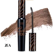Etude Lash Perm Curl FIX Mascara 8gx2ea #Brown Korean Eye Makeup