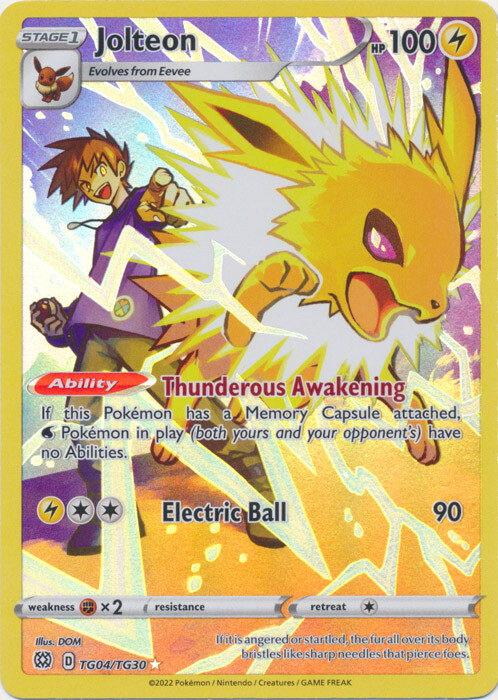 Jolteon - TG04/TG30 Ultra Rare Brilliant Stars NM Pokemon TCG