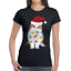 thumbnail 5 - Funny T-Shirts Cute CAT CHRISTMAS LIGHTS Santa Hat Kitten Mum Dad Present Gift