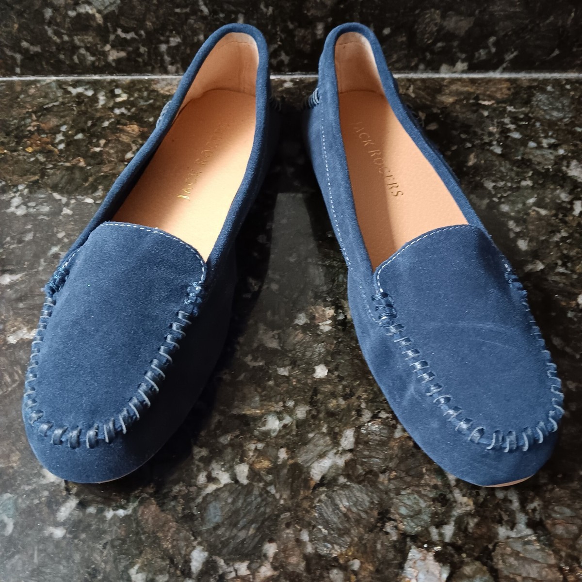 Jack Rogers Men\'s Blue Suede Loafer Slip on Shoe - Size 7 Jack Rogers Bradley Loafer — Indigo Denim – Jack Rogers USA main image 3