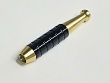 BRASS PIPE MADE IN USA !!!!! BLACK & SOLID BRASS BOWL AND STEM USA* QUALITY*