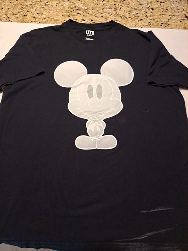 Uniqlo Ut Disney Mickey Mouse Collection Black T Shirt Sz L Short Sleeve Ebay
