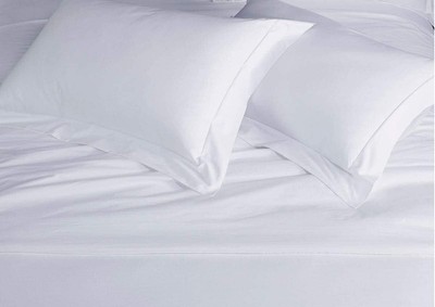 Taies D'oreiller Coton égyptien Rayyan Linen – Lot De 2, 50x75 Cm, 200 Fils, Blanc