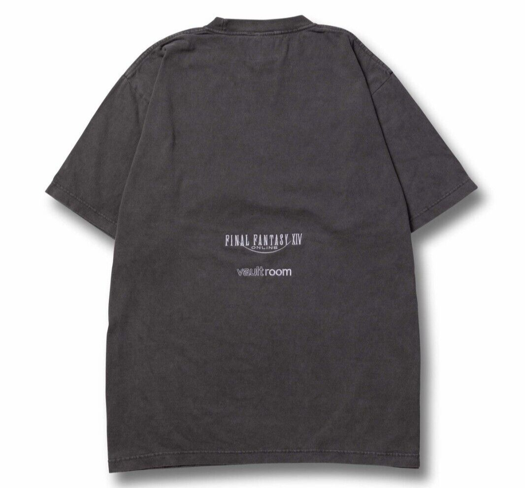 Vaultroom VR × Final Fantasy XIV FFXIV BAHAMUT TEE T-shirt Charcoal Size L